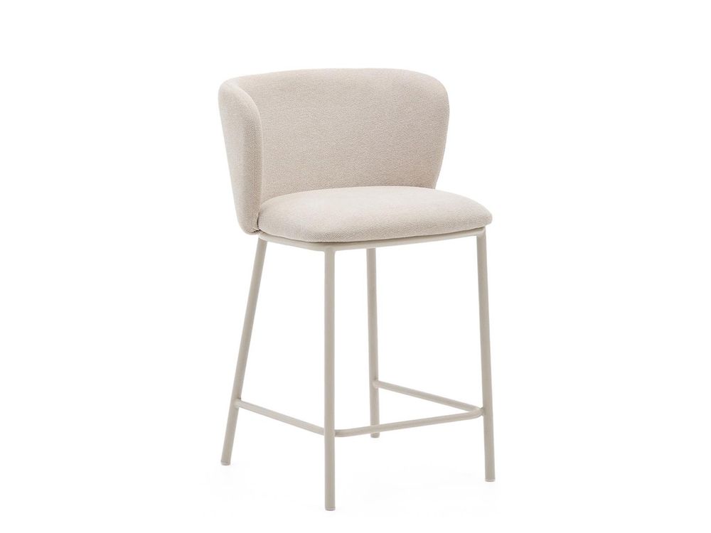 Barstoel CISELIA - Beige bouclé KAV C06013KY12