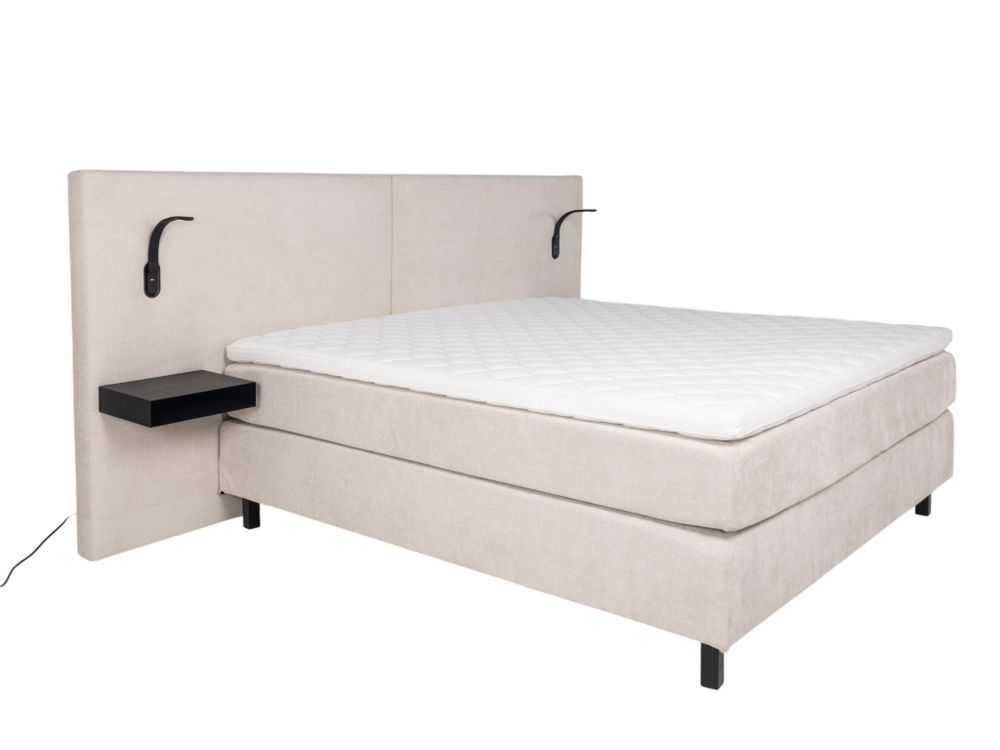 Boxspring incl. matras en topper LILLE - Pearl DOM-16-000017-GP2
