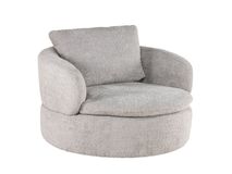 Draaifauteuil met voetbank BARI - Grijs C-HTL-12796-SET1