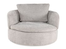 Draaifauteuil met voetbank BARI - Grijs C-HTL-12796-SET1