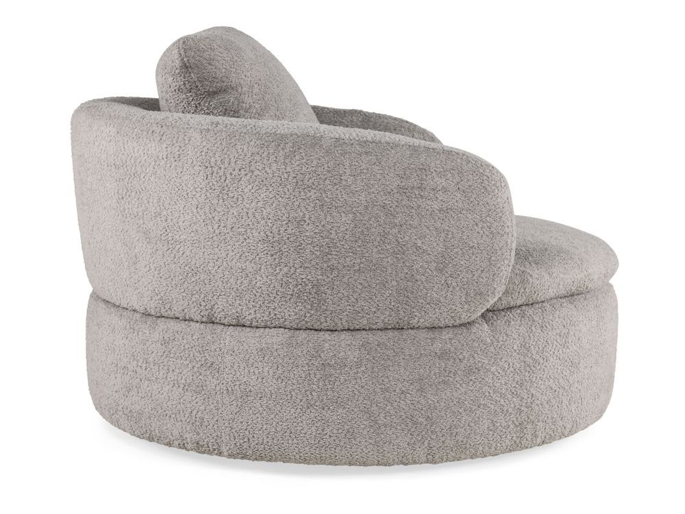 Draaifauteuil met voetbank BARI - Grijs C-HTL-12796-SET1