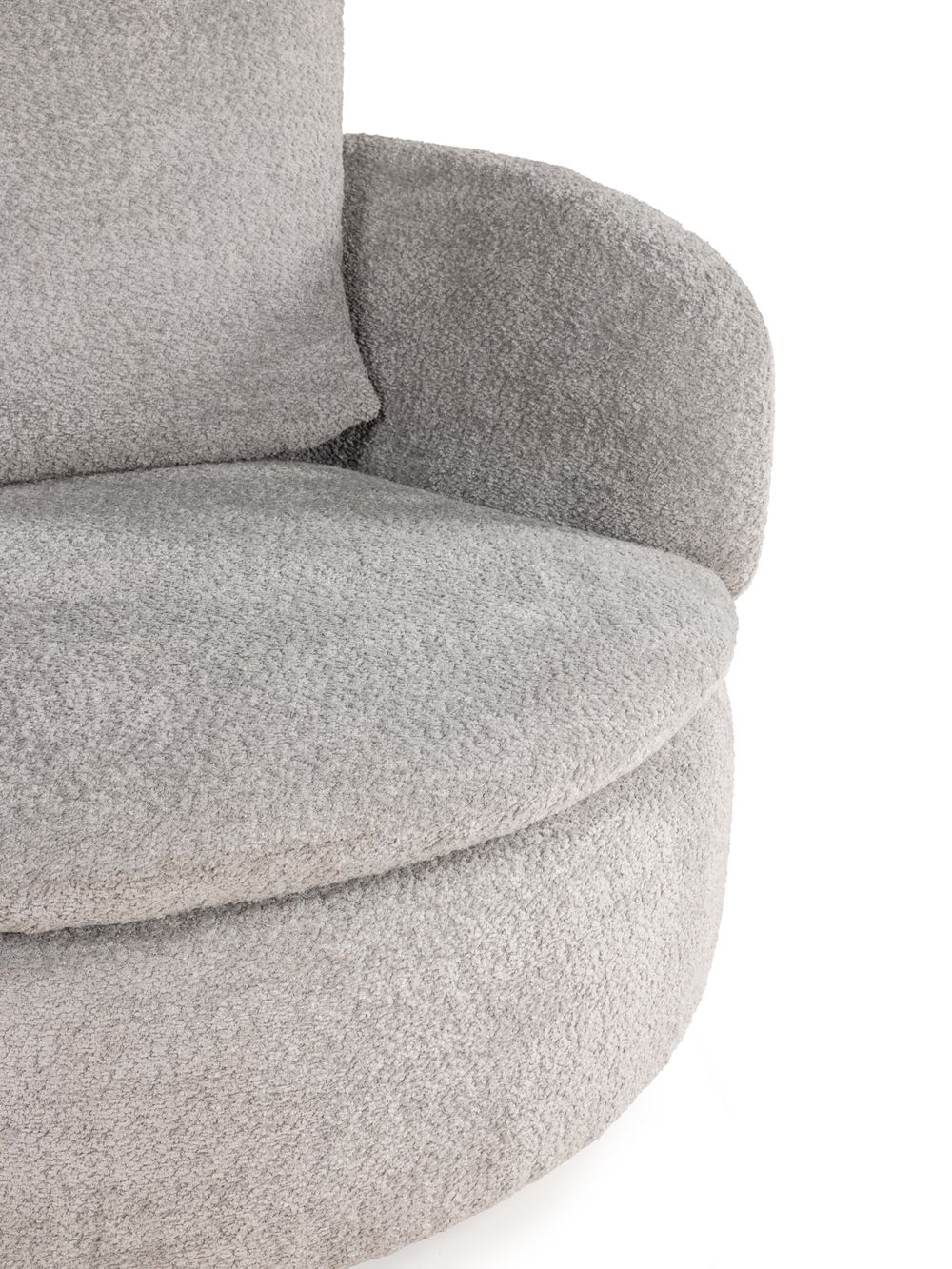 Draaifauteuil met voetbank BARI - Grijs C-HTL-12796-SET1