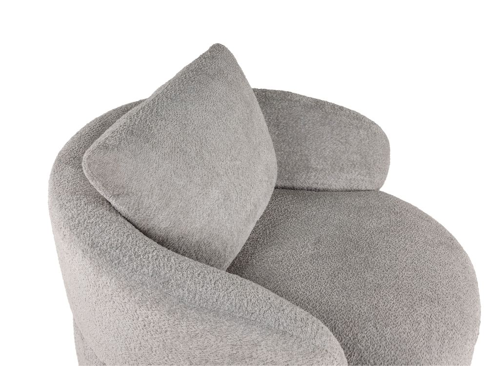 Draaifauteuil met voetbank BARI - Grijs C-HTL-12796-SET1