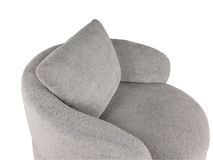 Draaifauteuil met voetbank BARI - Grijs C-HTL-12796-SET1