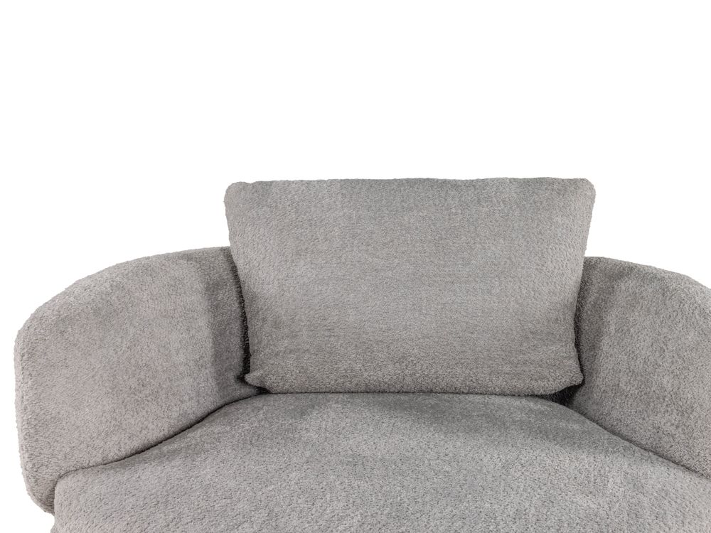 Draaifauteuil met voetbank BARI - Grijs C-HTL-12796-SET1