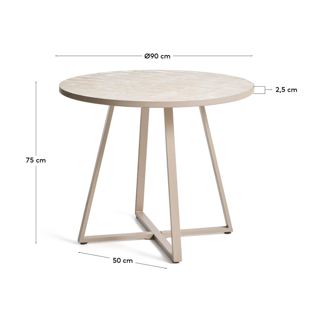 Tuintafel TELLA - Beige KAV T00324KK05