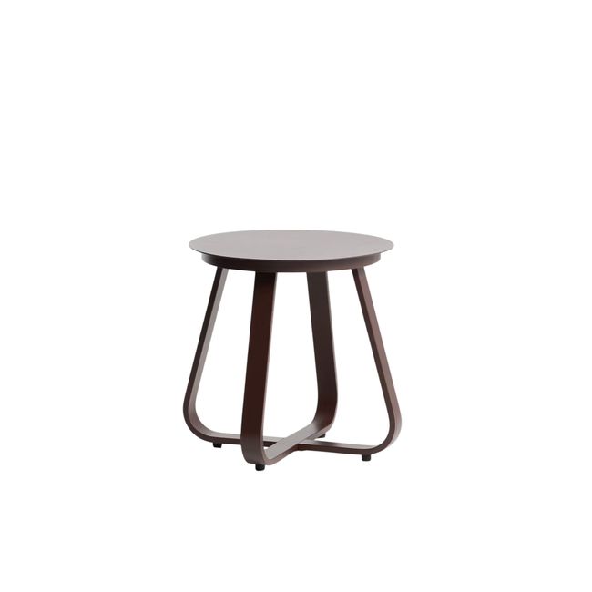 Bijzettafel TAMARIS - Bruin aluminium