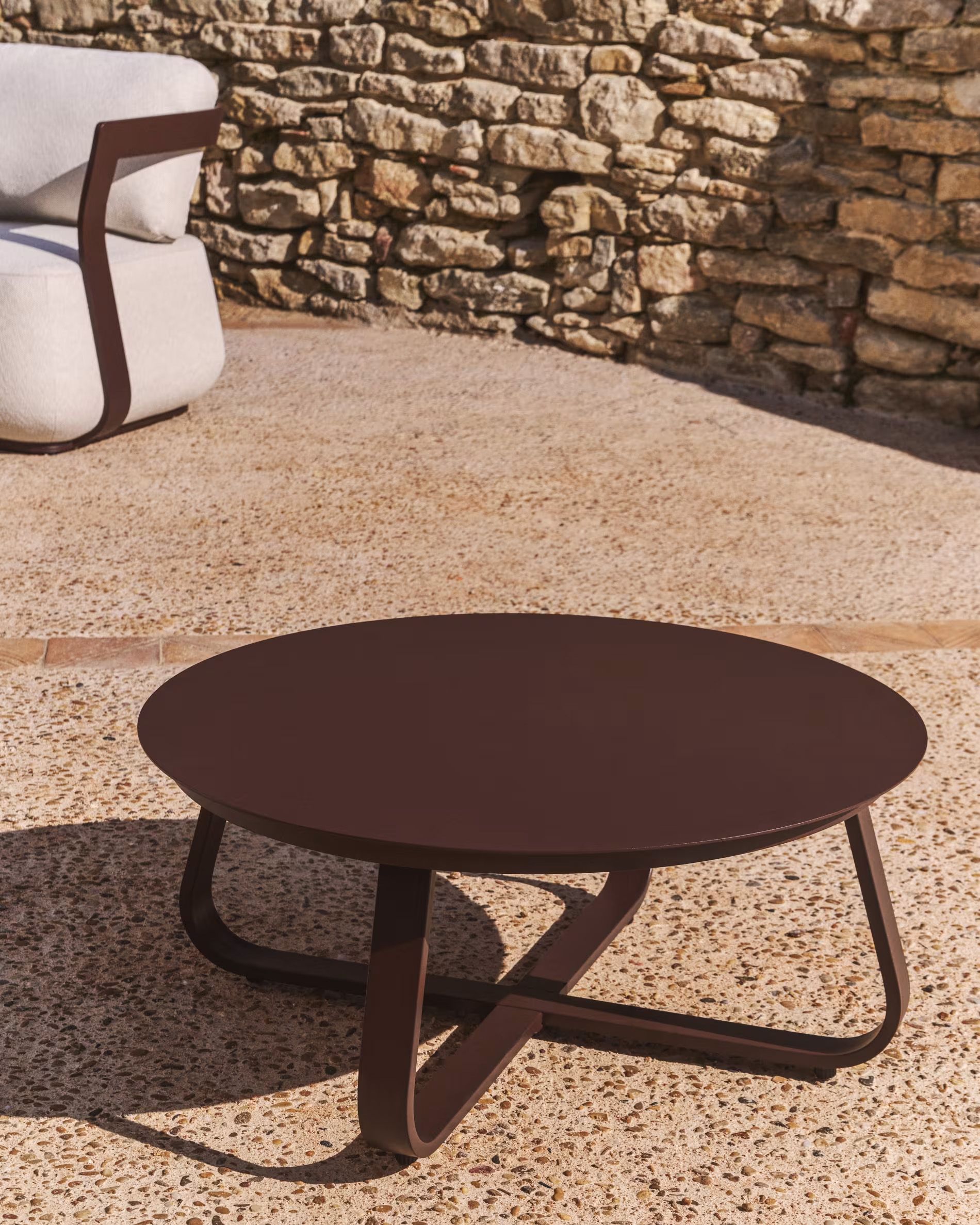 Salontafel TAMARIS - Bruin aluminium