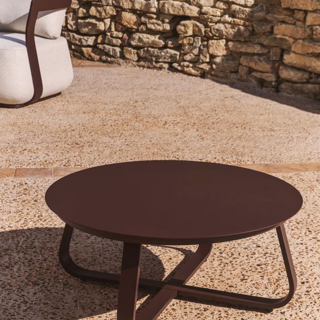 Salontafel TAMARIS - Bruin aluminium
