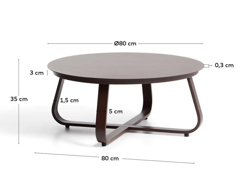 Salontafel TAMARIS - Bruin aluminium KAV O00664RR09