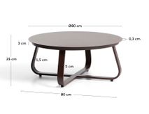 Salontafel TAMARIS - Bruin aluminium KAV O00664RR09