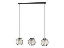 Hanglamp WAVERTON - Zwart / Hout EGL 44007