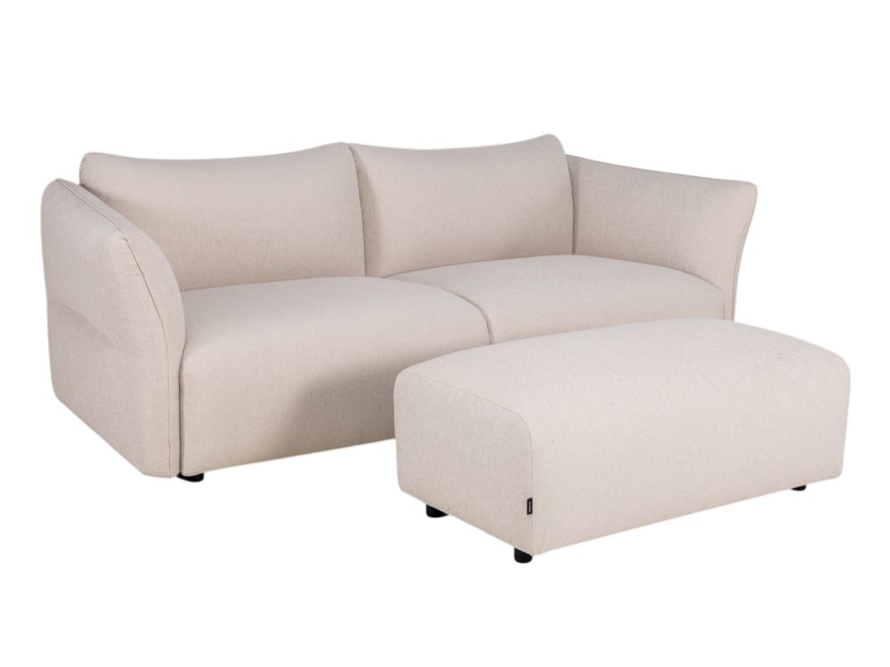 3-zit met voetbank MELFI - Beige C-THC-41-SET1