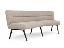 Set van eetkamerbank en 3 armstoelen LUNA - Bruin C-PRM-7-SET2