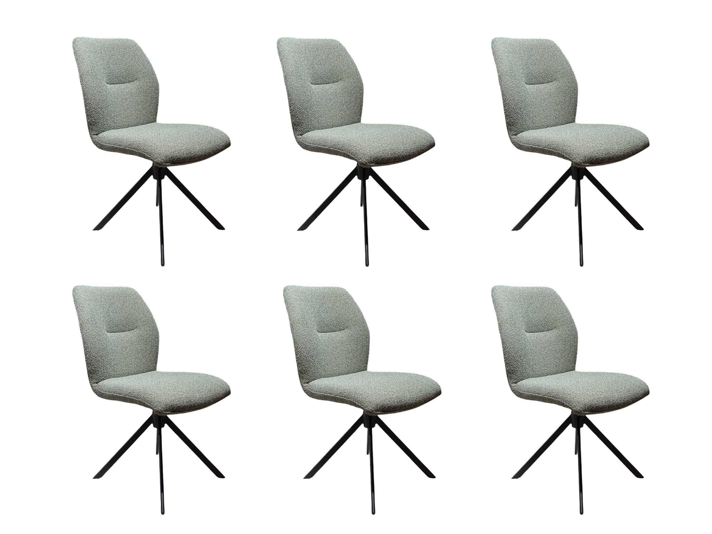 Set van 6 draaibare eetkamerstoelen BRIGITA - Groe C-PRM-8-SET2