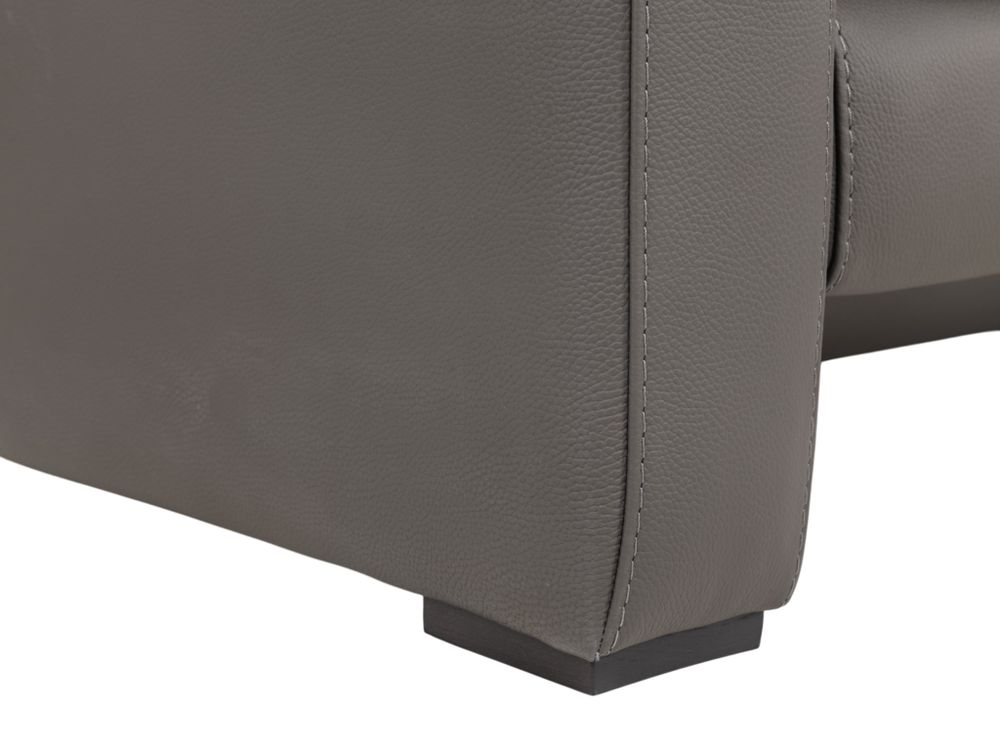 3-zit met elektr. relaxen PLINIO - Grijs leder C-CAL-166-HKS1