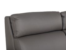 3-zit met elektr. relaxen PLINIO - Grijs leder C-CAL-166-HKS1