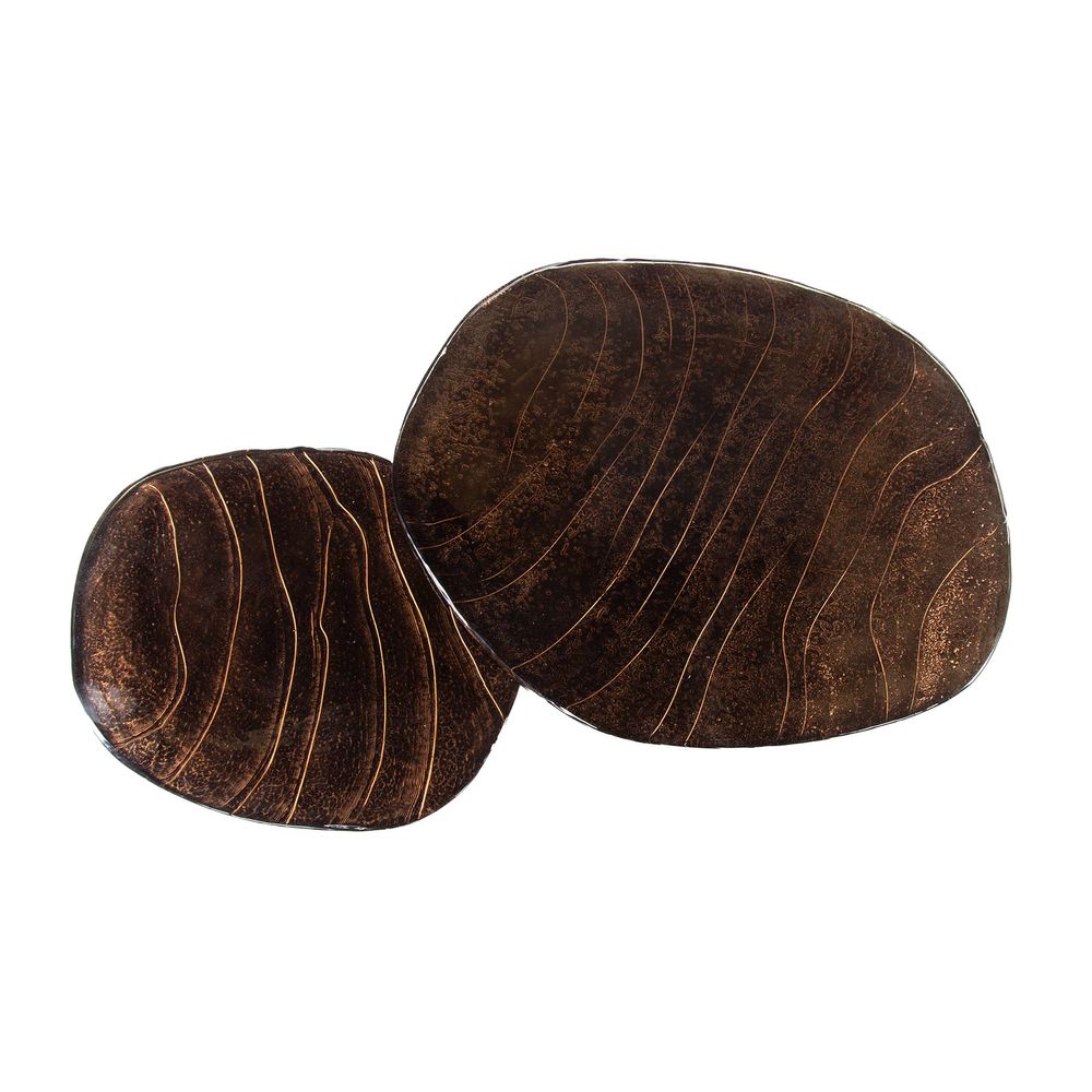 Set van 2 salontafels ECLIPSE - Antiek koper ZLS 3067-32A