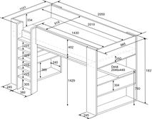 Hoogslaper met bureau BO5 - Antraciet TRA-5-000001