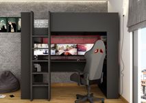 Hoogslaper met bureau BO5 - Antraciet TRA-5-000001