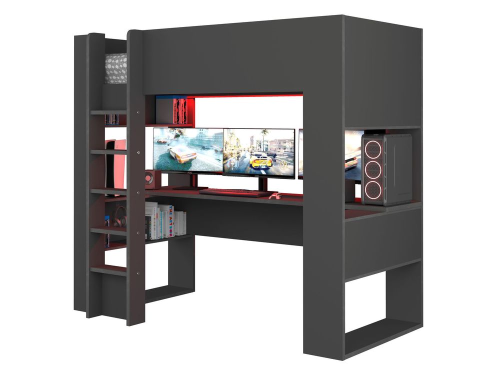 Hoogslaper met bureau BO5 - Antraciet TRA-5-000001