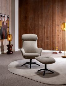 Draaifauteuil met voetbank LOMI - Beige XOO 43098-BEI