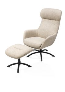 Draaifauteuil met voetbank LOMI - Beige XOO 43098-BEI