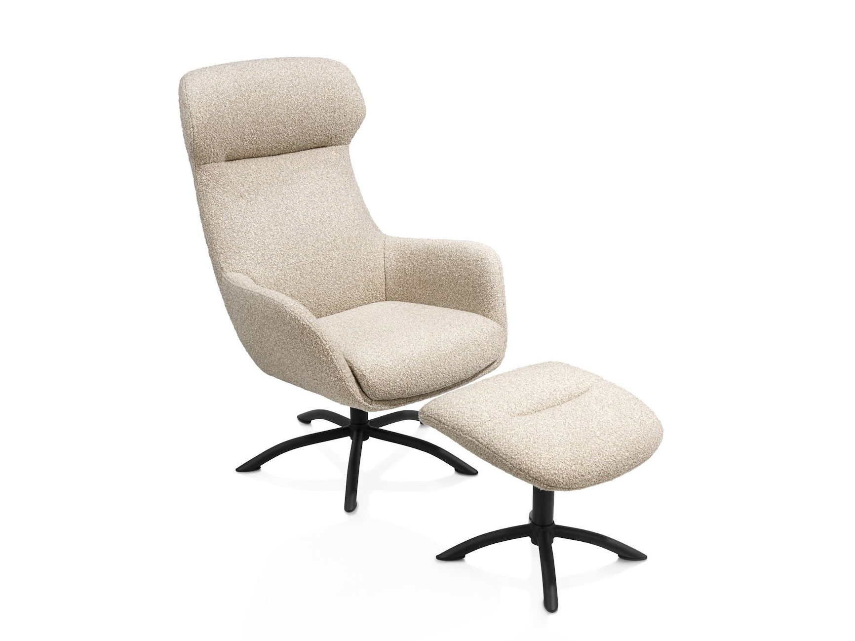 Draaifauteuil met voetbank LOMI - Beige XOO 43098-BEI