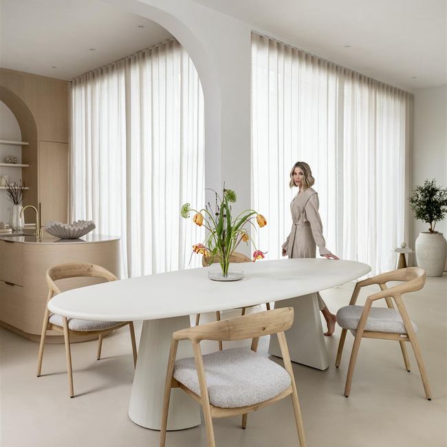 Armstoel DANTE - Eik / beige