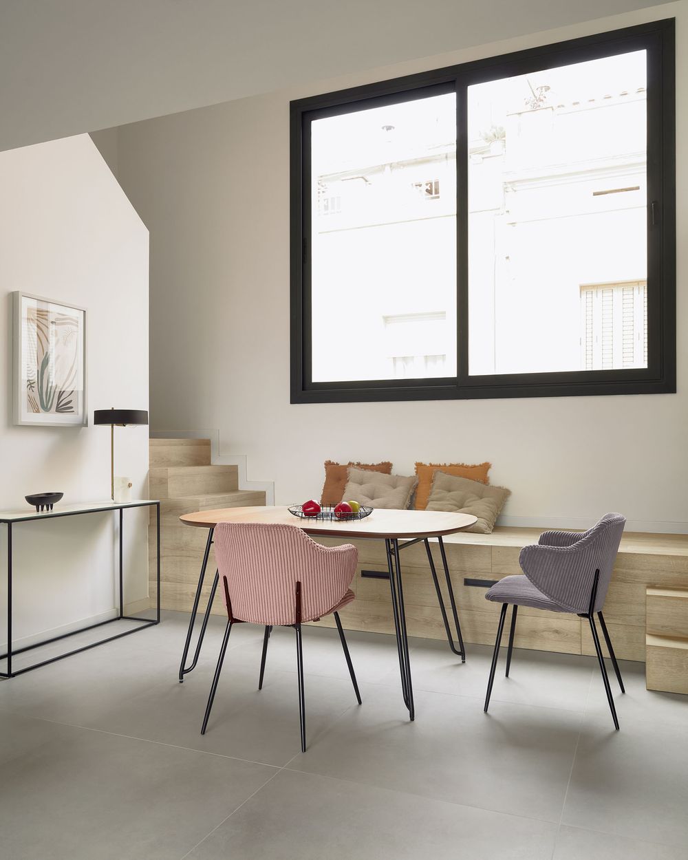 Uitschuifbare eetkamertafel NOVAC - Eikenfineer KAV CC1073M46