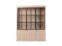 Vitrinekast incl. led BRIGHTON - Naturel C-FDF-BR-VIT1