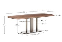 Eetkamertafel MELVAR - Donker walnootfineer KAV T00262WM10