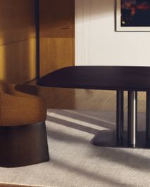 Eetkamertafel MELVAR - Donker walnootfineer KAV T00262WM10