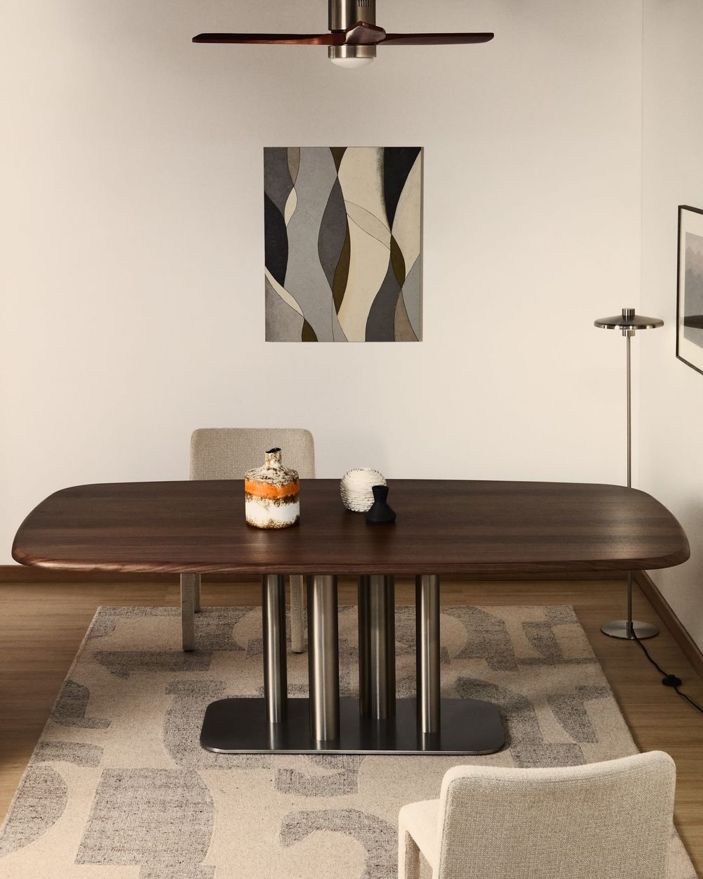 Eetkamertafel MELVAR - Donker walnootfineer KAV T00262WM10