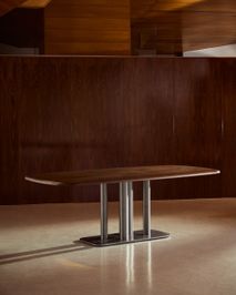 Eetkamertafel MELVAR - Donker walnootfineer KAV T00262WM10