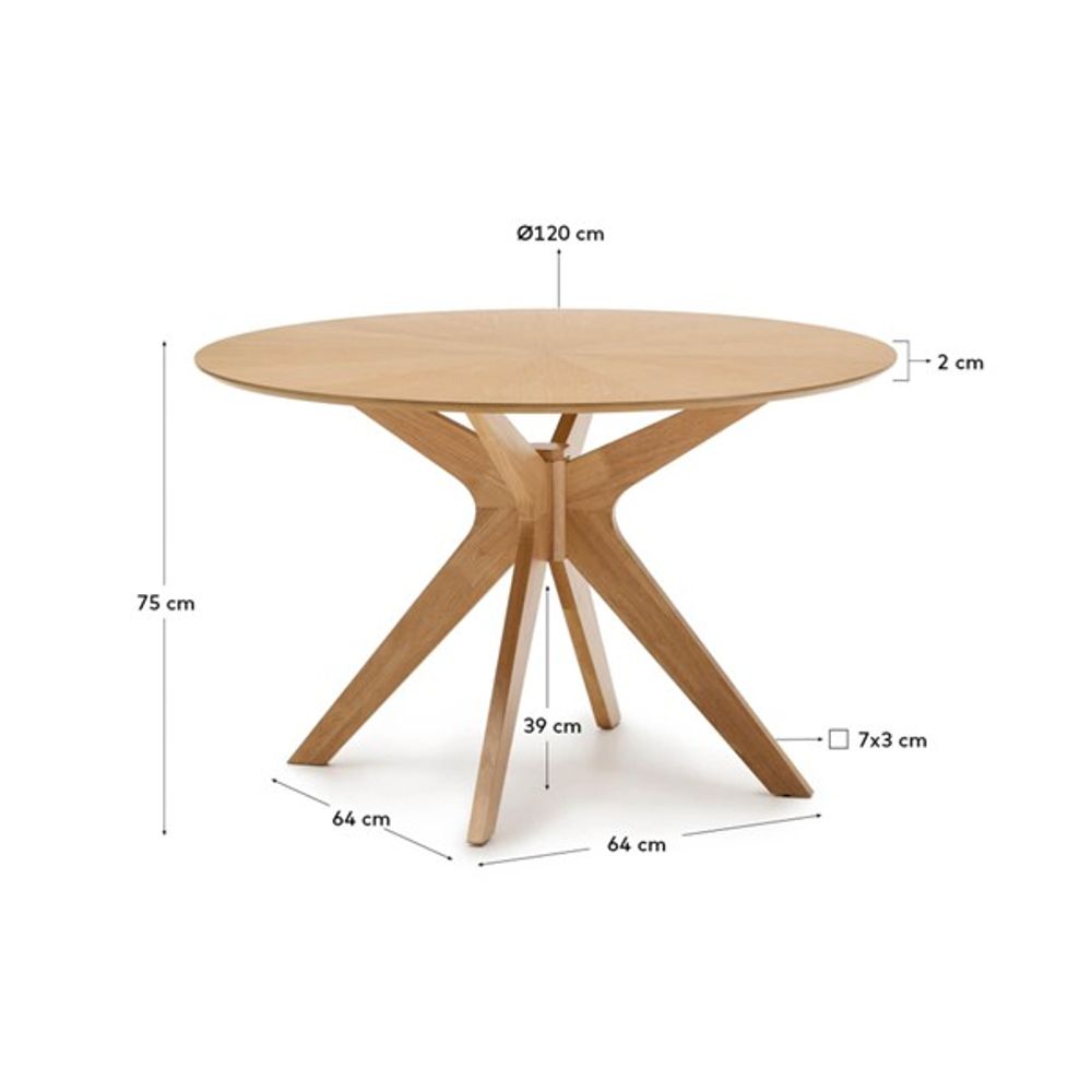 Ronde eetkamertafel NAANIM - Eikenfineer KAV T00003MM40