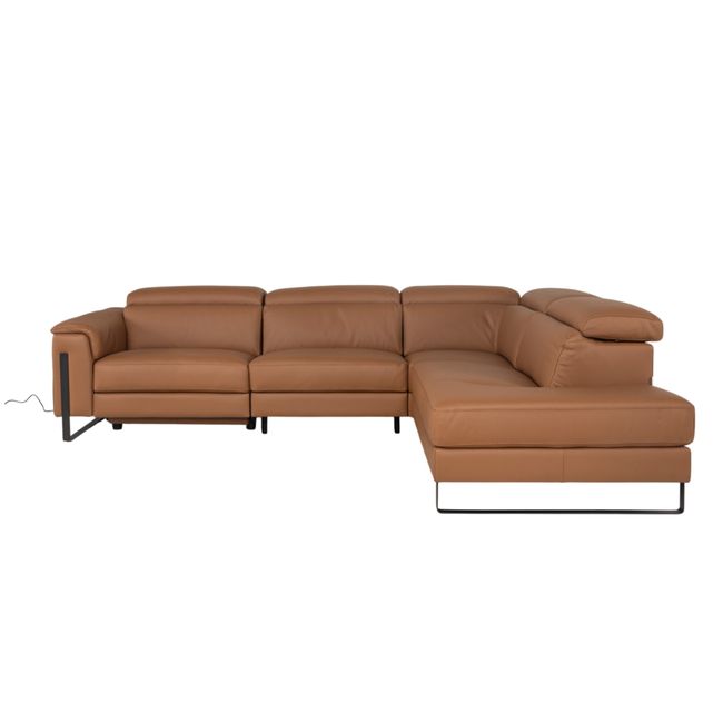 Hoekzetel met elektr. relax en HR35 ONE - Cognac l