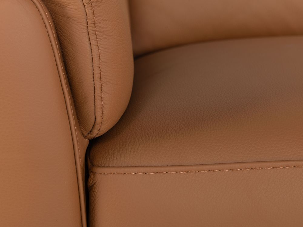 Hoekzetel met elektr. relax en HR35 ONE - Cognac l C-CAL-167-HKS1