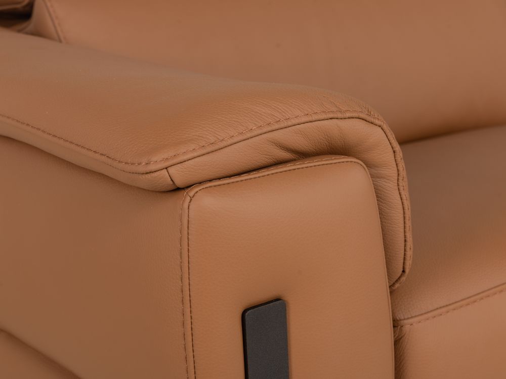 Hoekzetel met elektr. relax en HR35 ONE - Cognac l C-CAL-167-HKS1