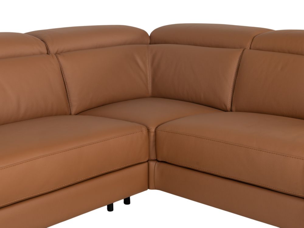 Hoekzetel met elektr. relax en HR35 ONE - Cognac l C-CAL-167-HKS1