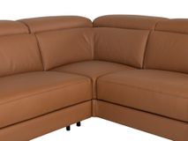 Hoekzetel met elektr. relax en HR35 ONE - Cognac l C-CAL-167-HKS1