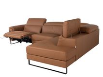 Hoekzetel met elektr. relax en HR35 ONE - Cognac l C-CAL-167-HKS1