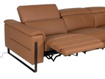 Hoekzetel met elektr. relax en HR35 ONE - Cognac l C-CAL-167-HKS1