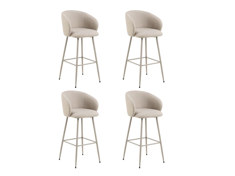 Set van 4 barstoelen ELEANOR - Beige C-ACT-160-SET1