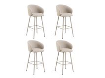 Set van 4 barstoelen ELEANOR - Beige C-ACT-160-SET1