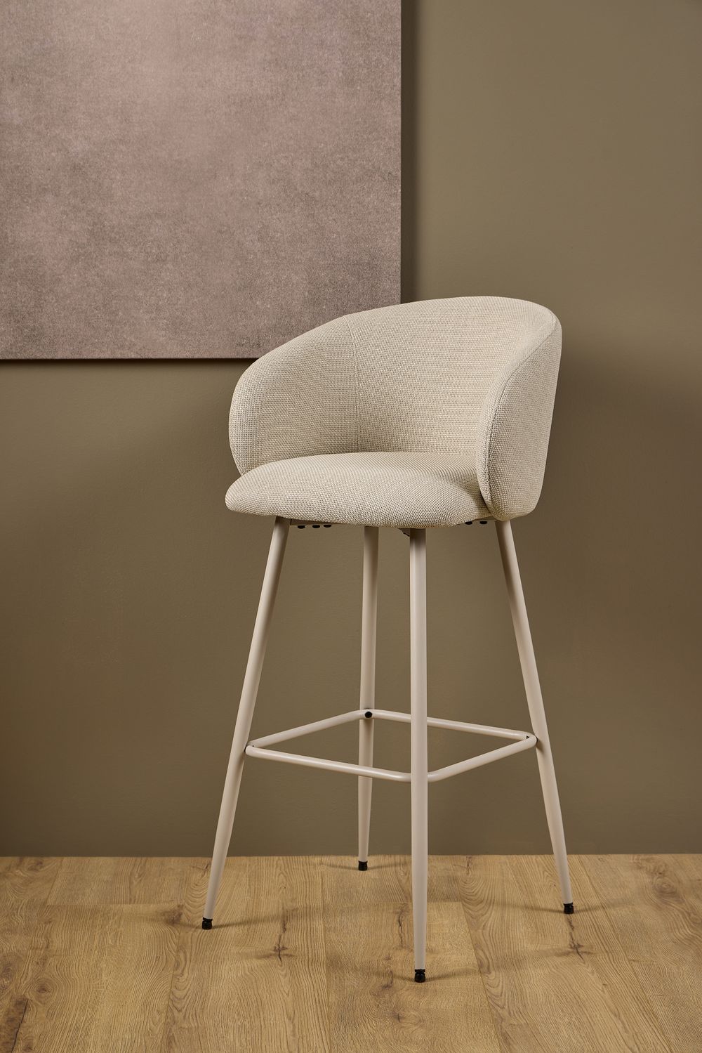 Set van 4 barstoelen ELEANOR - Beige C-ACT-160-SET1