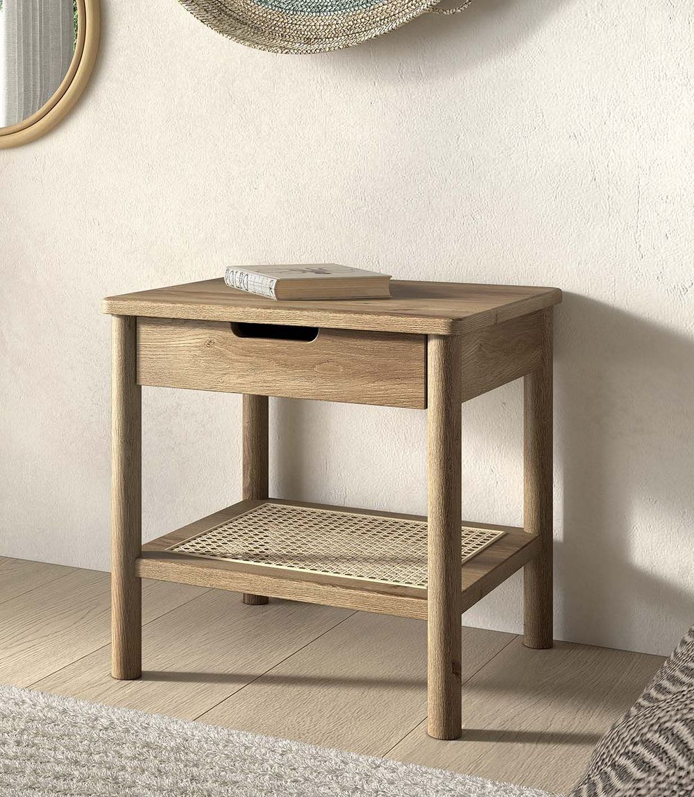 Nachtkastje OLIVE - Rotan eik VPC-32-000006