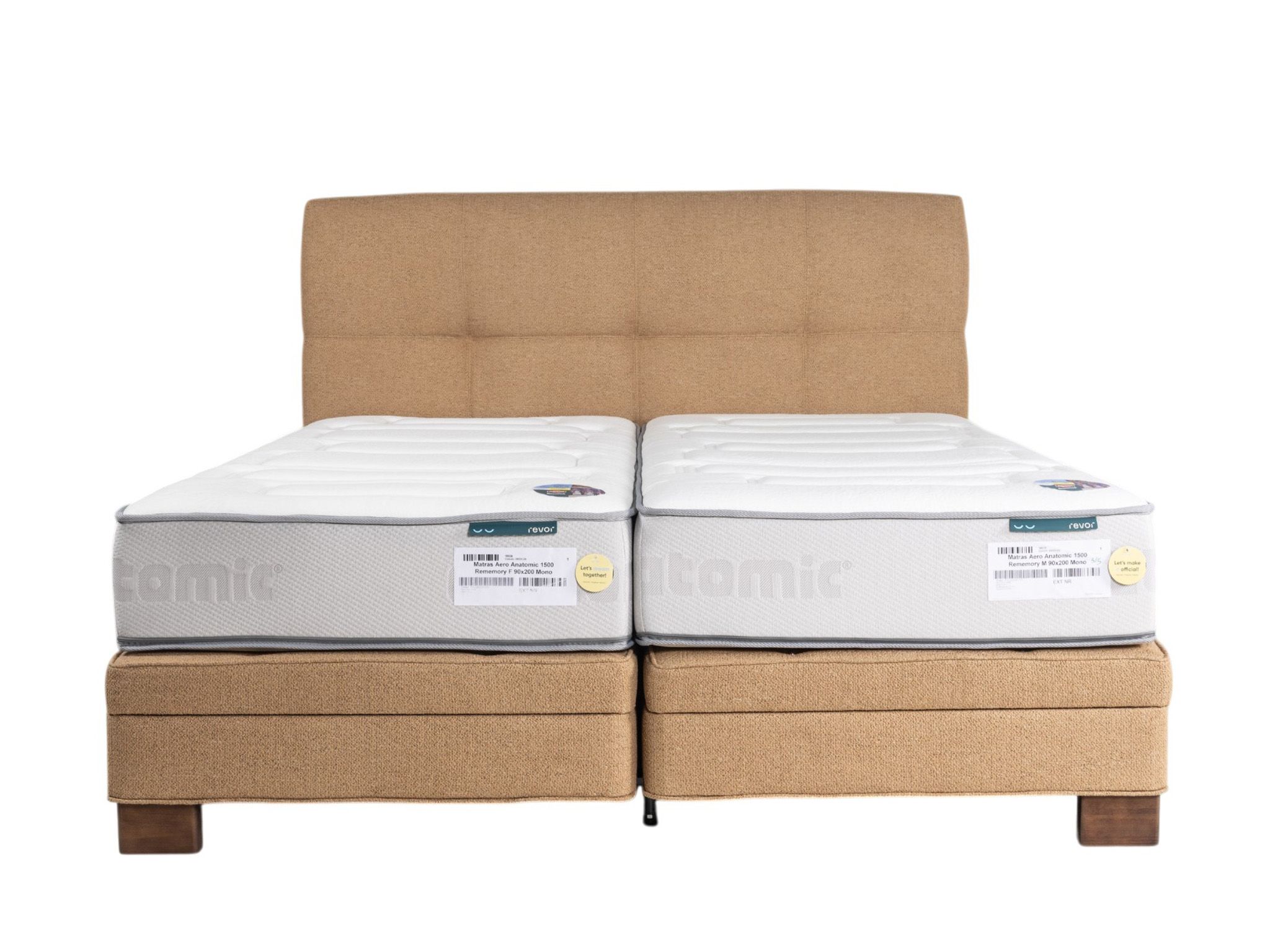 Elektr. boxspring MEGHAN - Caramel C-RVR-285-SET1