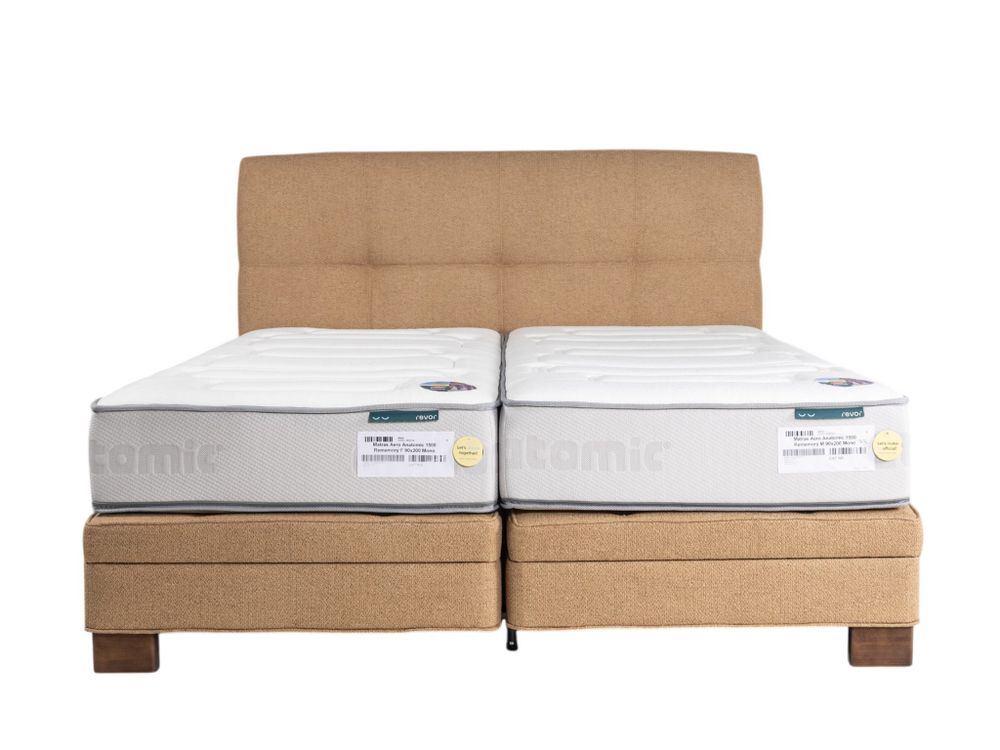 Elektr. boxspring MEGHAN - Caramel C-RVR-285-SET1