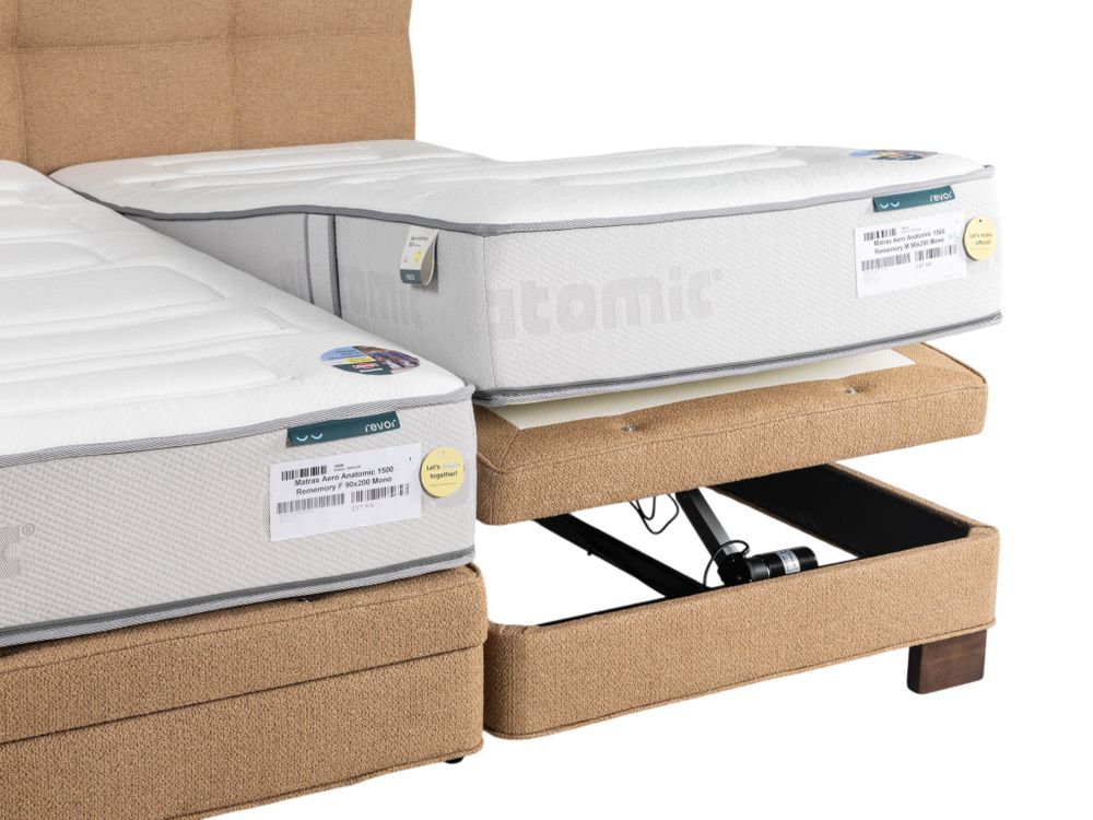 Elektr. boxspring MEGHAN - Caramel C-RVR-285-SET1